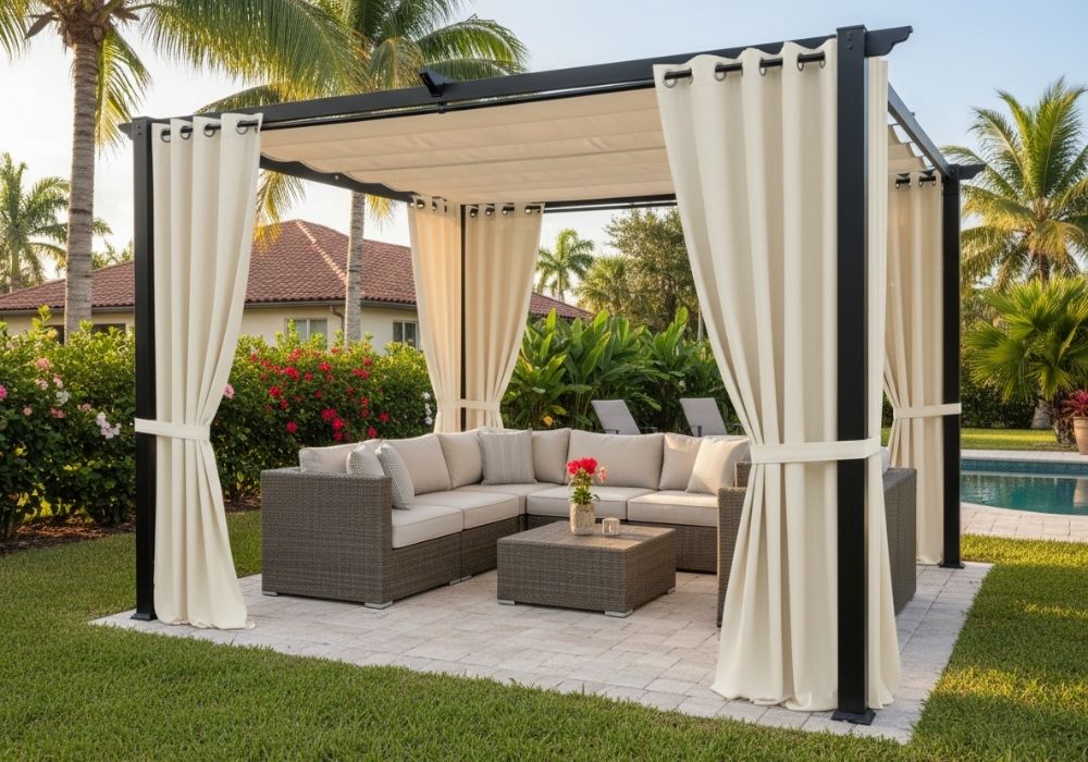 custom-sunbrella-outdoor-curtains-pergola-black