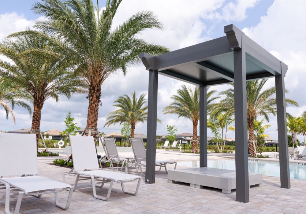 Verdana Village – Azenco R-Shade Pergola With Corbel Ends